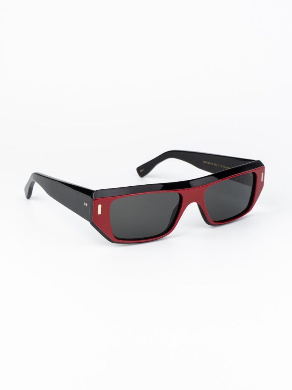 Cutler and Gross Women Sunglasses Black Red Rectangle CGSN1367 003 NEW AUTHENTIC